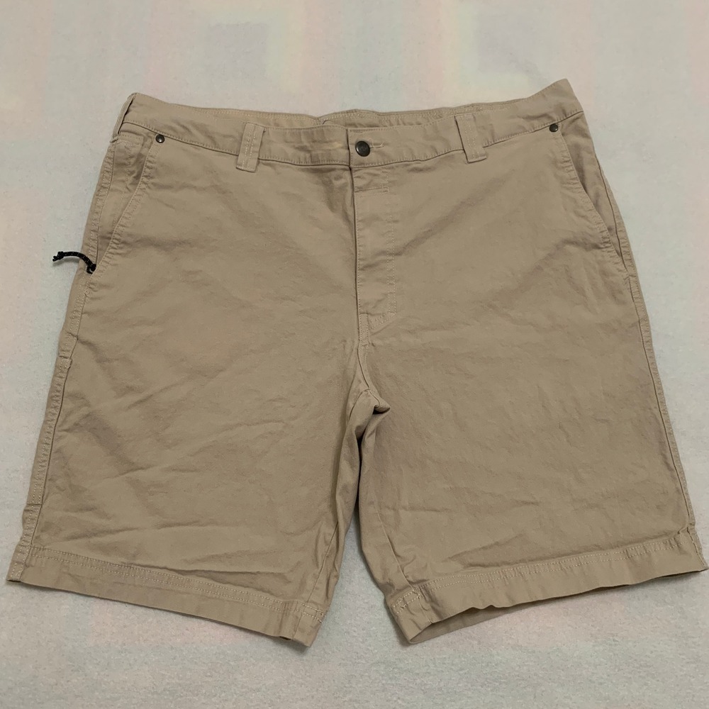 Columbia Utility Shorts Men's 40W 10L Tan Regular Fit Stretch Cotton Blend